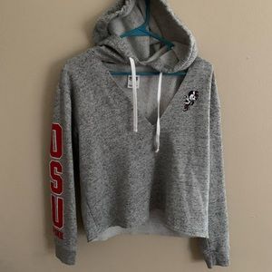 VS Pink Ohio state cut out hoodie